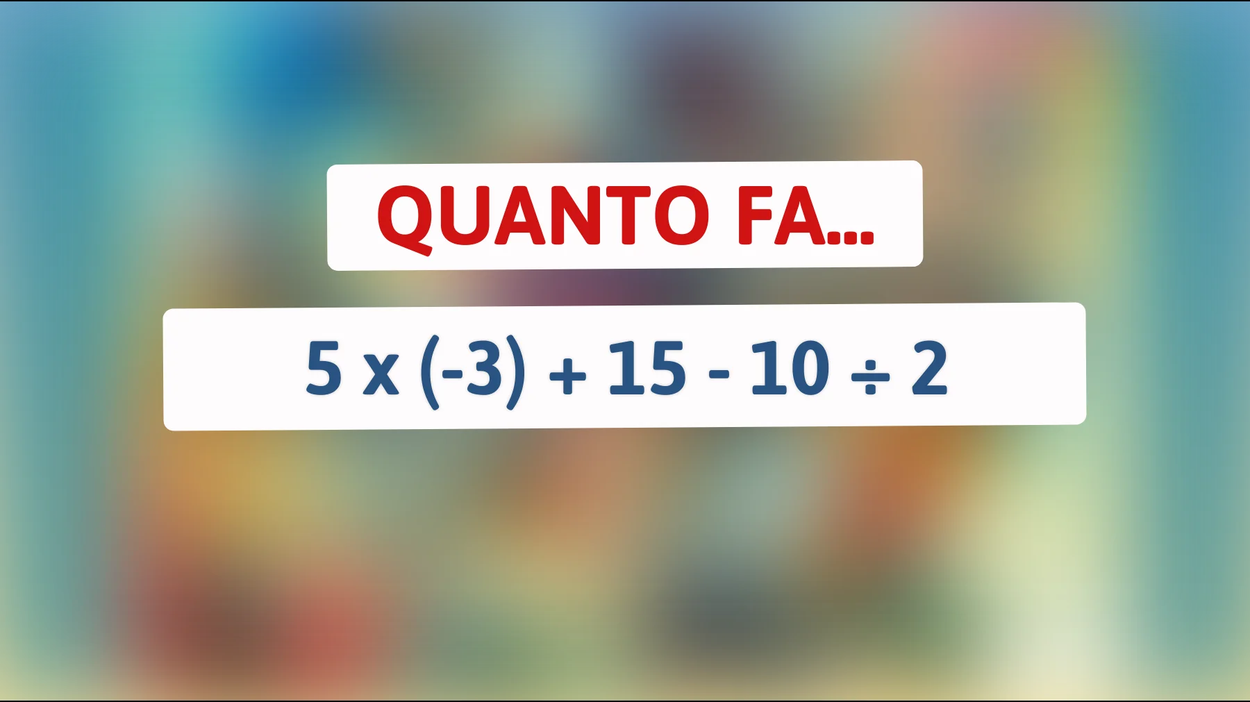 "Solo i più intelligenti riescono a risolvere questo enigma matematico: Riuscirai a trovare la soluzione corretta?""