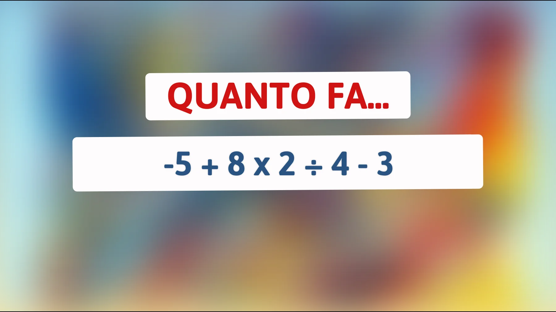 Sei abbastanza intelligente per risolvere questo enigma matematico? Scopri se sei un vero genio!"